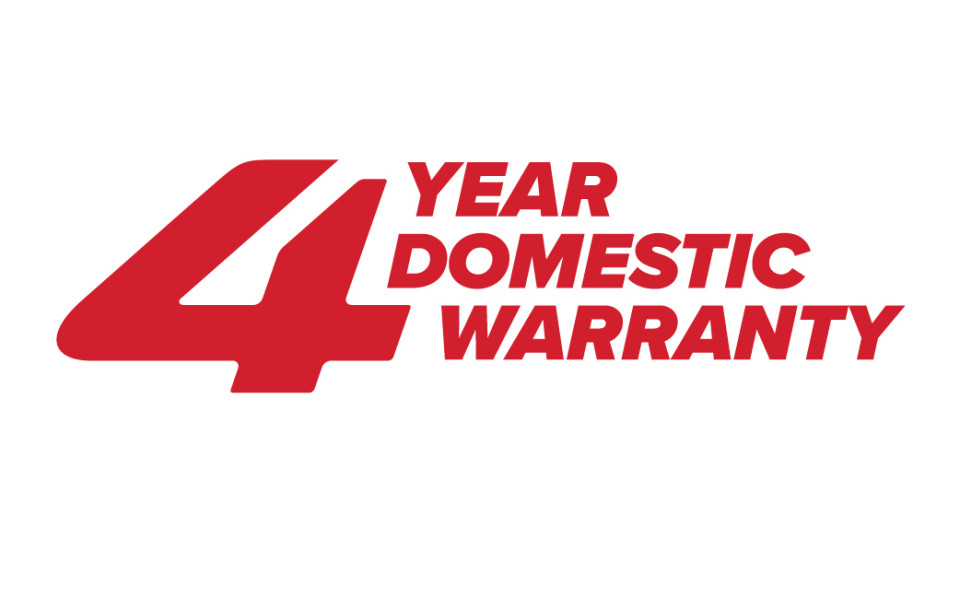 4 Year Domestic Warranty
