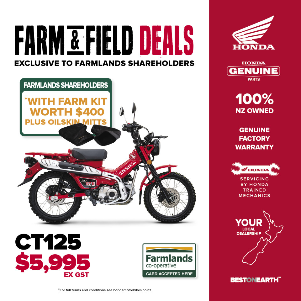 CT125 - Get a Free Farm Kit Worth $400 & Oil Skin Mitttens