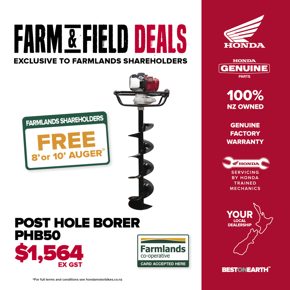 PHB50 Post Hole Borer - Get Free 8" or 10" Auger^