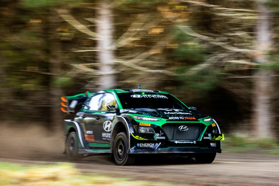 Paddon wins Ashley Forest Rallysprint in all-electric Hyundai Kona