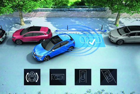 Proximity sensors with reversing camera 